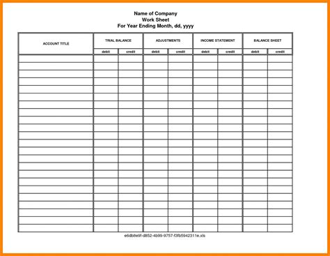 Free Printable Accounting Forms