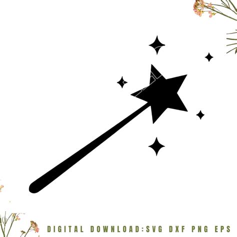 Wand Svg Magic Wand Svg Princess Wand Svg Princess Svg Cricut Silhouette Digital Download