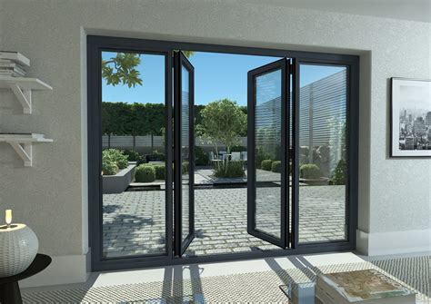Climadoor 2400mm Open Out Anthracite Grey Aluminium French Doors With