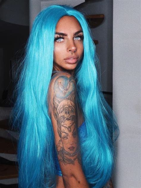 Top 5 positive customer reviews for blythe icy blue hair. Ice Blue Long Straight Lace Front Wig - Synthetic Wigs ...