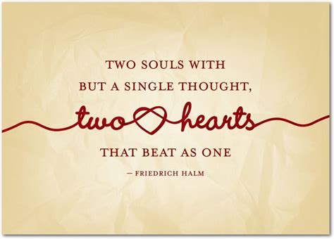 Two Hearts Beat As One Quote Two Souls With But A Single Thoughttwo