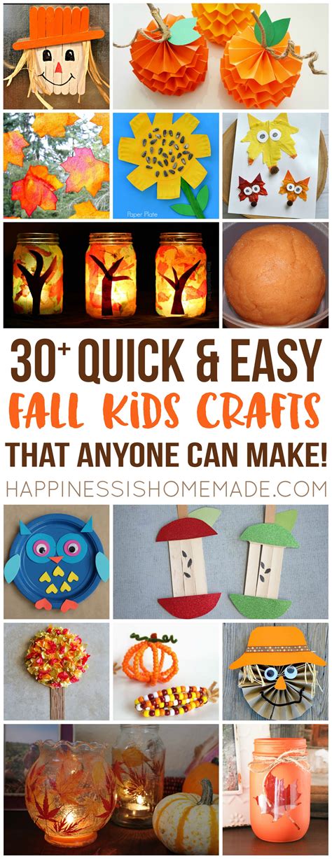 Make These Quick Easy Autumn Fall Kids Crafts In Under 30 Minutes