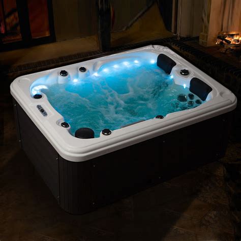 The empava whirlpool tub complete 10 water jets, 4 jets in lumbar region, 2 jets in body region each side, 2 jets in foot region. New Hot Tubs Spa Jacuzzis Whirlpool Bath Outdoor( 2+1 ...
