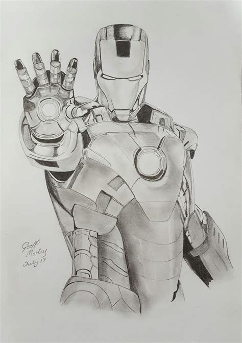 My Pencil Drawing Of Iron Man A3 Size Ironman Marvel Fanart Pencil