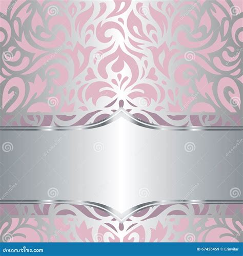 Pink And Silver Abstract Background Design Template Or Wallpaper