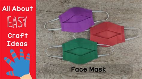 Kids Diy Face Mask How To Make Paper Mask For Kids Easy Origami