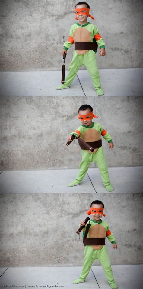 Try making this ninja costume. Easy Teenage Mutant Ninja Turtle Costume | A Night Owl