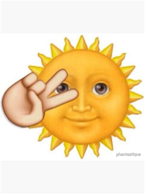Sun Emoji Art Print By Phantastique Redbubble