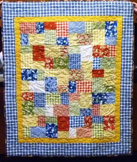 Colorful Gingham Quilt Pattern Double Slice Layer Cake