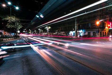 Amazing Night Photography Of Traffic In A City Long Exsposure Method