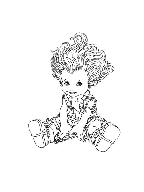 Betameche sitting coloring page