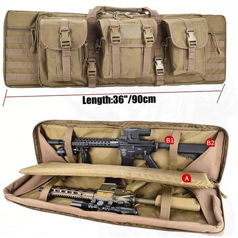 Gun Storage Vism Short Double Rifle Case 28 Tactical Small Rifle Bag