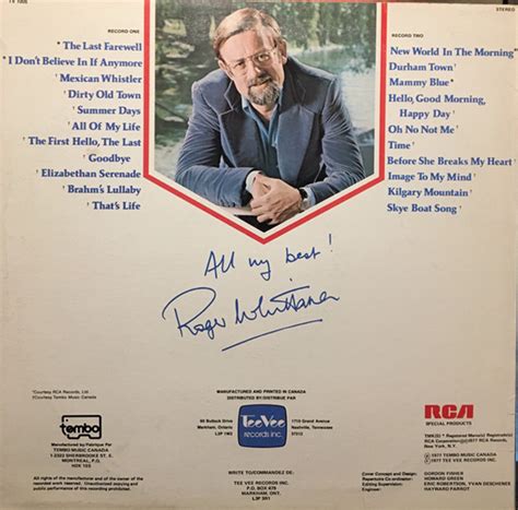 Roger Whittaker All My Best 1977 Vinyl Pursuit Inc