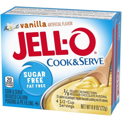 Jell O Cook And Serve Vanilla Sugar Free And Fat Free Pudding And Pie Filling