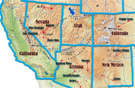 Turquoise Mines Of The Southwest Nevada Turquoise Bisbee Turquoise