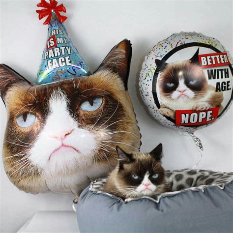 Best Balloons Ever Grumpy Cat Grumpy Cat Birthday Cat Balloons