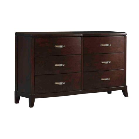 Elaine Espresso 6 Drawer Dresser Dl600dr The Home Depot