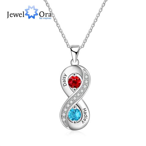 Personalized 925 Sterling Silver Infinity Necklaces And Pendants Custom 2