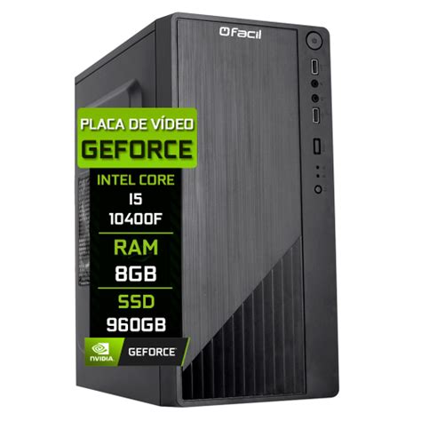Computador Fácil Intel Core I5 10400f Décima Geração 8gb Ddr4 Geforce