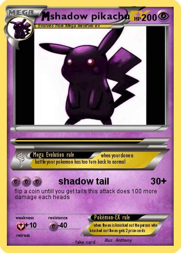 Pokémon Shadow Pikachu 1063 1063 Shadow Tail My Pokemon Card
