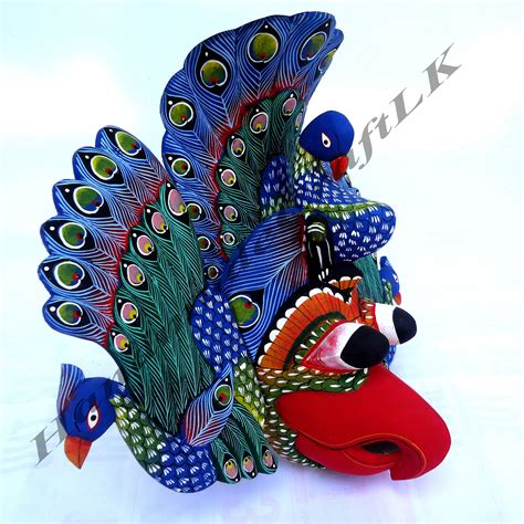 Handmade Bird Mask Peacock Mask Wood Craft Wall Art Wall Etsy