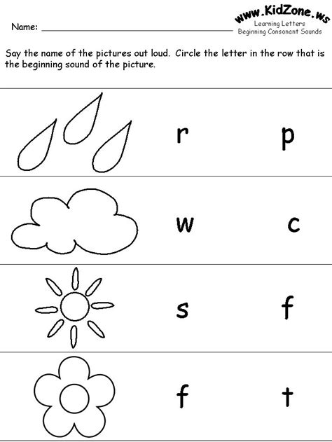 Check spelling or type a new query. Beginning Consonants Review Worksheets | Kids worksheets ...