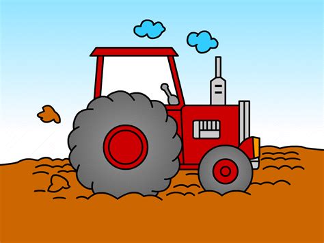 How To Draw A Tractor At How To Draw