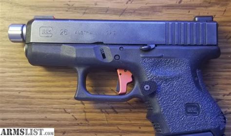 Armslist For Sale Glock 26 Silencerco Barrel Fiber Sights