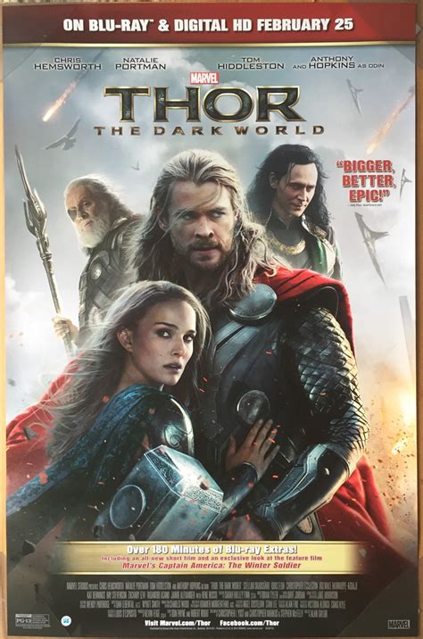 This is a must own! THOR 2 THE DARK WORLD DVD MOVIE POSTER 1 Sided ORIGINAL ...