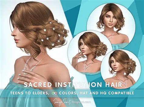 Sacred Institution Hair Sonya Sims Sims 4 Hairs