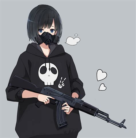 Masaüstü Illüstrasyon Anime Girls Karikatür Fan Sanat Ak 47 Kişi