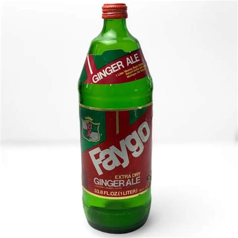 Vintage 1978 Faygo Ginger Ale Soda 1 Liter Bottle 338 Oz 1711 Picclick