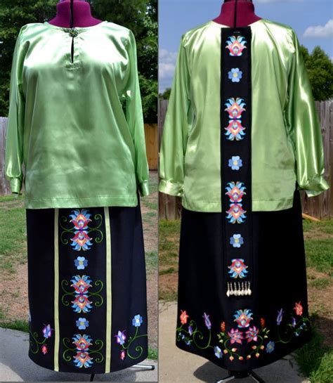 Machine Embroidered Southern Cloth Powwow Regalia Skirt And Back Drop Native American