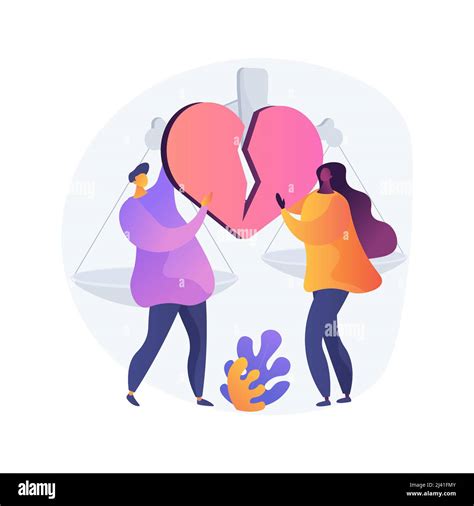 Divorce Abstract Concept Vector Illustration Marriage Dissolution