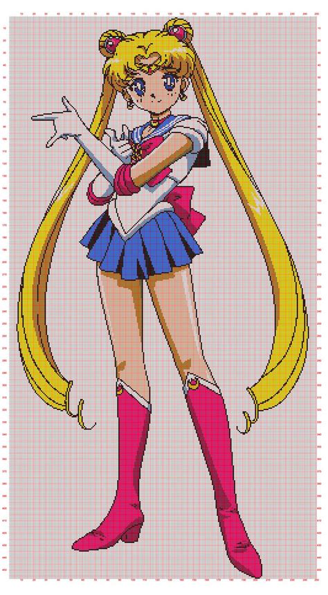 Our charts are unlike any other available! Sailor Moon (250x457) | Cross stitch patterns, Sailor ...
