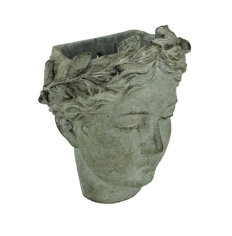 Distressed Cement Classic Grecian Lady Head Indooroutdoor Hanging
