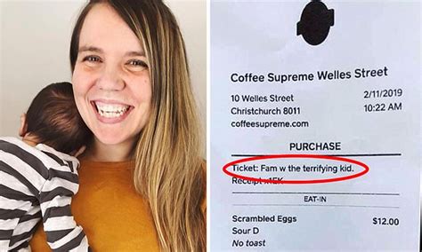 Christchurch Mum Outraged After Cafe Waiter Writes Message Calling Her