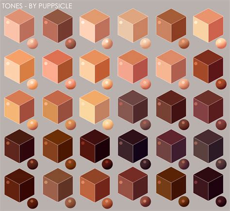 Skin Tone Cubes Free To Use By Puppsicle On Deviantart Skin Color Palette Palette Art