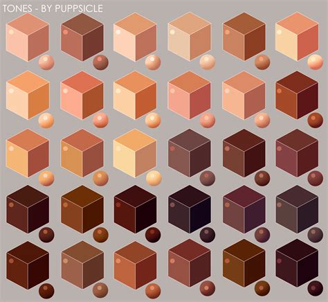 Skin Tone Cubes Free To Use By Puppsicle On DeviantArt Skin Color Palette Palette Art