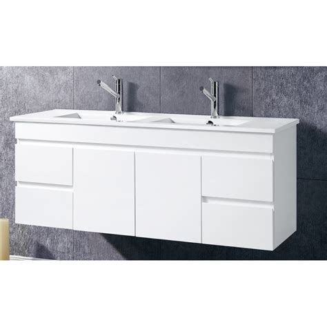 Find double bowl from a vast selection of bathroom sinks. 1500MM WALL HUNG DOUBLE BOWL VANITY - Portelli Home Centre