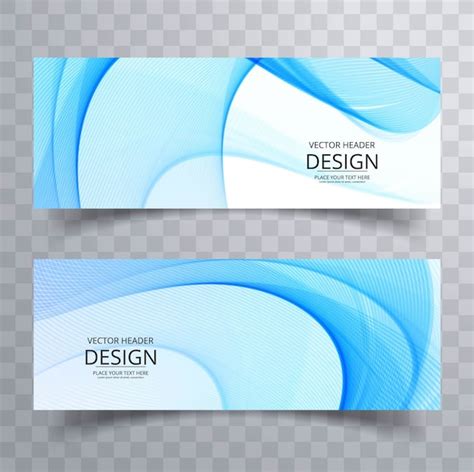Free Vector Abstract Blue Wavy Banner Design