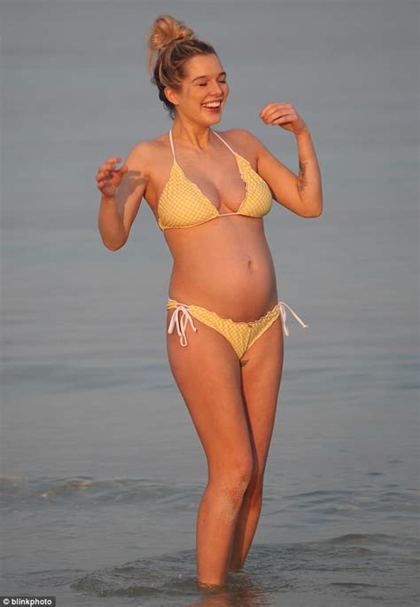 Helen Flanagan Shows Off Her Baby Bump As She Soaks Up The Sunshine In