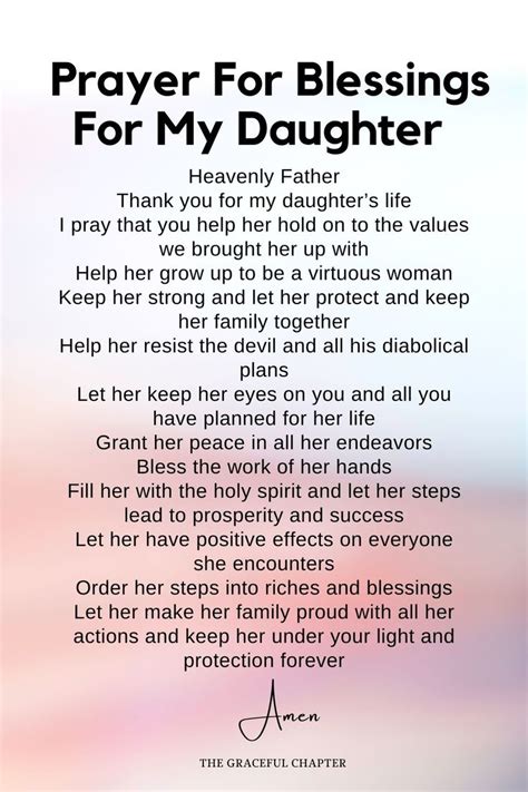 9 Prayers For My Daughter The Graceful Chapter Prayers For My