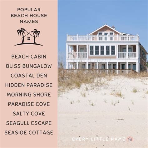 180 Best Beach House Names Creative Dreamy And Cool Every Little Name