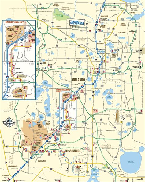Orlando And Kissimmee Welcome Guide Map