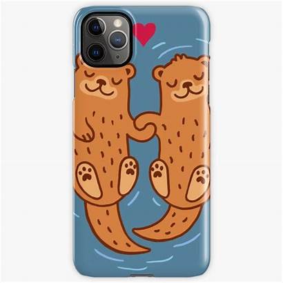 Iphone Case Redbubble Otters Romantic Sea Features