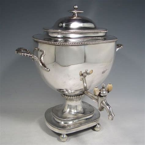 Antique Georgian Old Sheffield Plated Urn Style Samovar Having A Plain