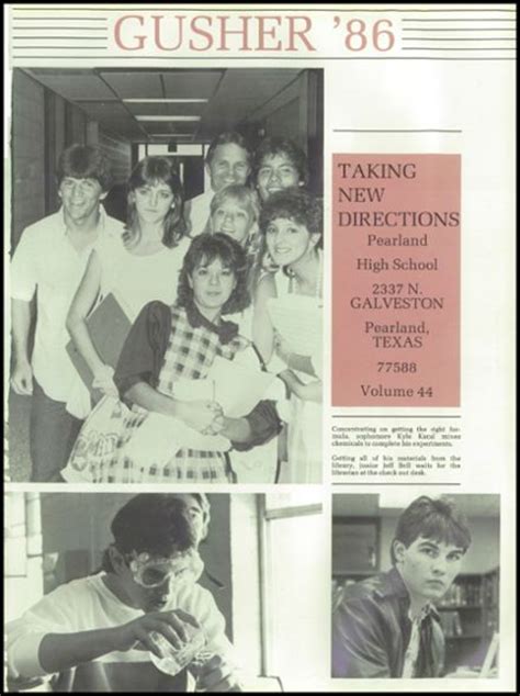 Explore 1986 Pearland High School Yearbook Pearland Tx Classmates