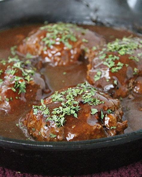 It also makes a fast and satisfying solution for what to serve unexpected company. Easy Salisbury Steak | RecipeLion.com