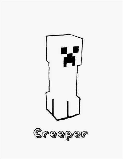 Minecraft Creeper Coloring For Kids